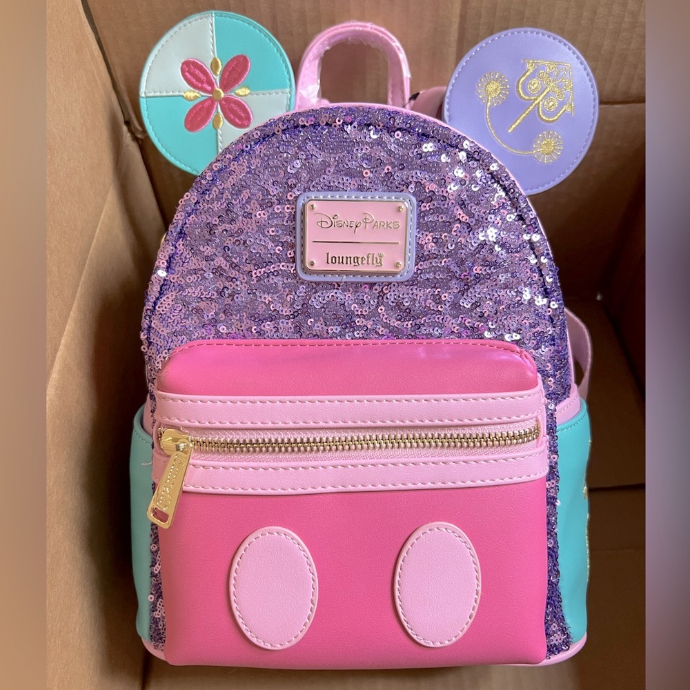 NWT - Mickey Mouse: The Main Attraction - It's a Small World Loungefly Backpack